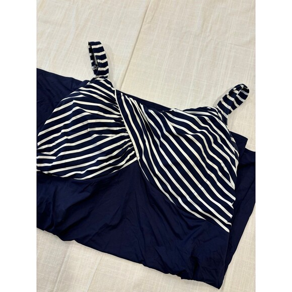 Lands End 2 pc Swim Suit  top is 18w bottoms are 20w blue plus size - Picture 6 of 12